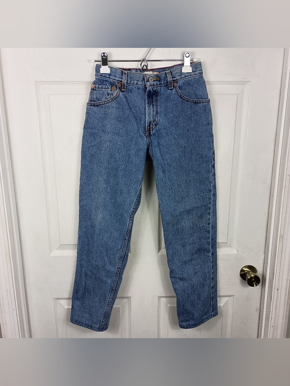 Levis 550 Jeans Womens 2 Blue Denim Mom High Rise Relaxed Fit Tapered Vintage